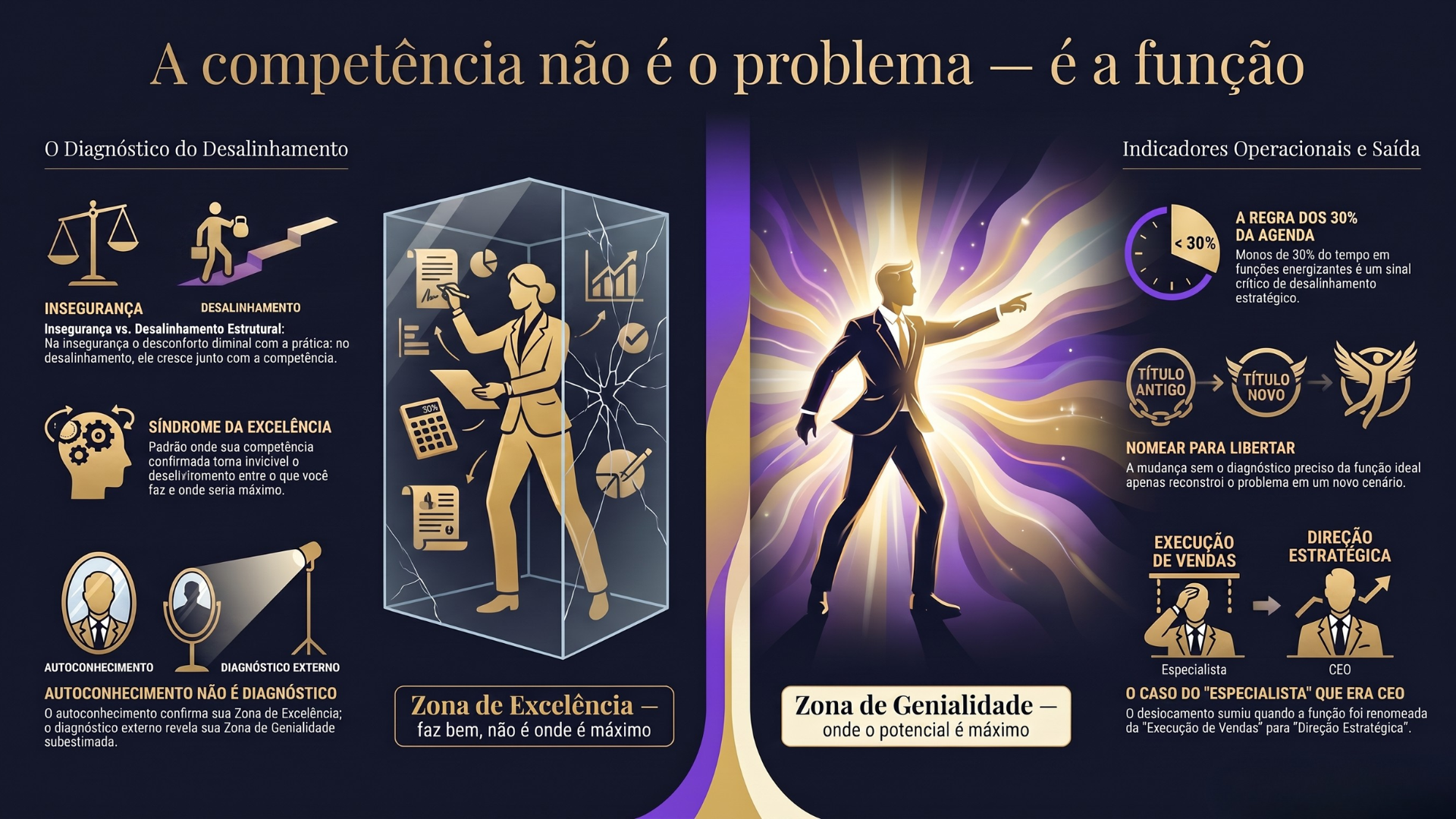 Profissionais extraordinários se sentem deslocados porque estão na função errada